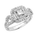 Sterling Silver 5/8ct TDW Diamond Engagement Ring (G, SI1)