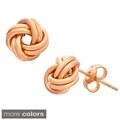 14k Gold Polished Love Knot Earrings