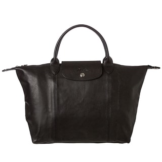 Longchamp 'Le Piliage Cuir' Medium Leather Handbag