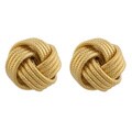 Fremada Sterling Silver Textured Love Knot Earrings