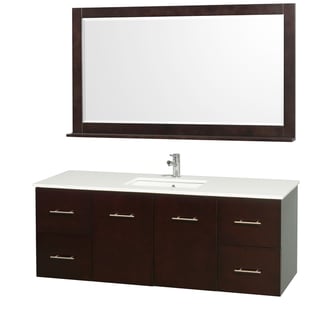 Low Price Centra Espresso/ White 60-inch Single Bathroom Vanity Set