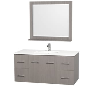 Special Offers Centra Grey Oak/ White 48-inch Single Bathroom Vanity Set