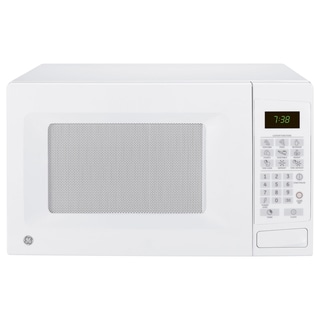 GE White 0.7 Cubic Feet Countertop Microwave Oven