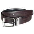Geoffrey Beene Men's Reversible Topstitched Leather Belt