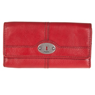 Fossil Women's Vintage Leather Trifold Clutch Wallet