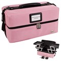 Sunrise Pink 2-tier Accordion Tray Soft-sided Makeup Case