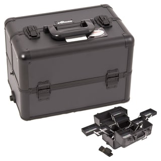 Sunrise Black Dot 8-Tier Aluminum Makeup Case