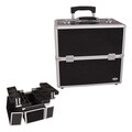 Casemetic Black Crocodile 3-Tier Rolling Makeup Case