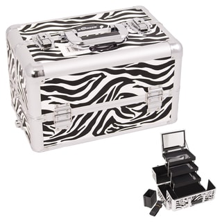 Sunrise Zebra Aluminum Makeup Case