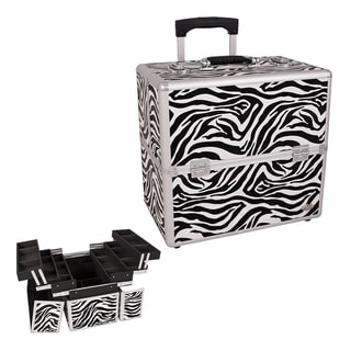 Casemetic Zebra 3-Tier Rolling Makeup Case