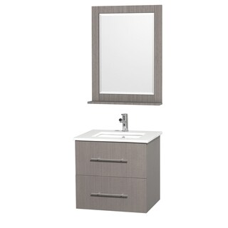 Centra Grey Oak/ White 24-inch Single Bathroom Vanity Set