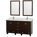 Acclaim Espresso/ Carrera Marble 60-inch Double Bathroom Vanity Set