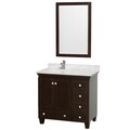 Acclaim Espresso/ Carrera Marble 36-inch Single Bathroom Vanity Set