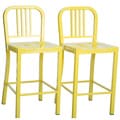 Metal Lemon Counter Stools (Set of 2)