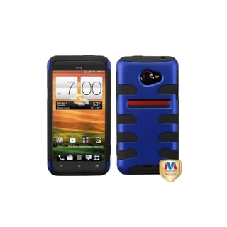 MYBAT Titanium Dark Blue/Black Fishbone Phone Case for HTC EVO 4G LTE