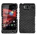 MYBAT Black/ White Dots Diamond Phone Case Cover for Motorola XT926M