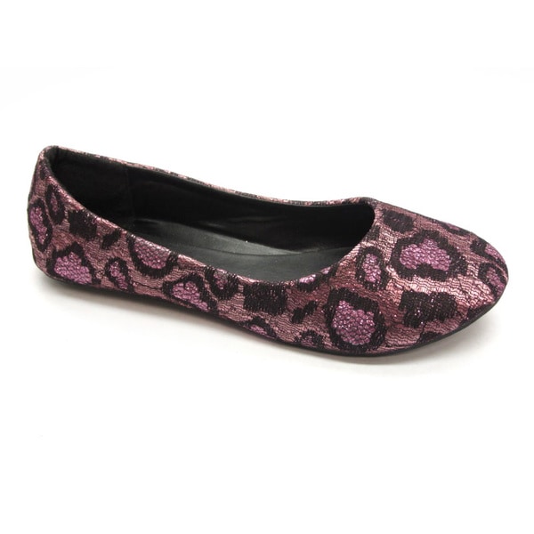 blue leopard flats