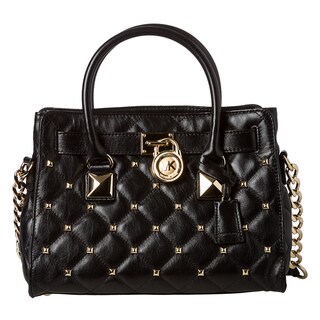 MICHAEL Michael Kors Small 'Hamilton' Black Quilted Leather Studded Tote