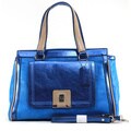 Dasein Two-tone Metallic Contrast Satchel
