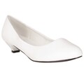 Riverberry Women's White Kitten Heel Pumps