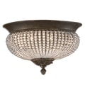 Cristal De Lisbon 2-light Oil Rubbed Bronze Flush Mount