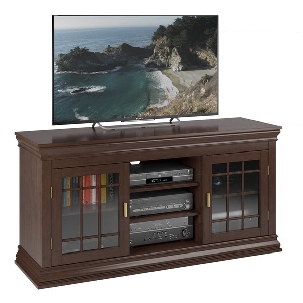 Sonax Carson Dark Espresso 60-inch Wood Veneer TV/ Component Bench