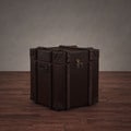 Journey Vintage Tobacco Leather Trunk Side Table