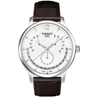 Tissot Men's Brown Leather Silver Dial Swiss Quartz Watch