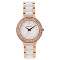 DKNY Women's Rose-goldtone/ White Ceramic Watch
