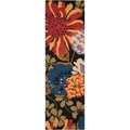 Safavieh Handmade Jardin Black/ Multi Wool Rug (2'3 x 8')