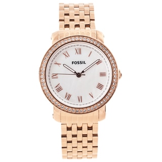 Fossil Women's 'Emma' Rose-goldtone Glitz Watch