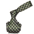 Republic Men's Green/ Black Gingham Microfiber Neck Tie
