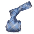 Republic Men's Blue Plaid Microfiber Neck Tie