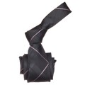 Republic Men's Charcoal/ Pink Plaid Microfiber Neck Tie