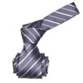 Republic Men's Grey/ Lavender Striped Microfiber Neck Tie