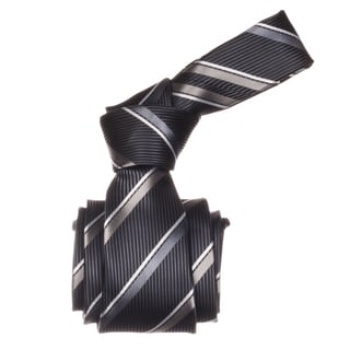 Republic Men's Charcoal Striped Microfiber Neck Tie