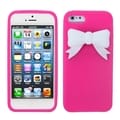 MYBAT Hot Pink/ White Bow Case for Apple iPhone 5