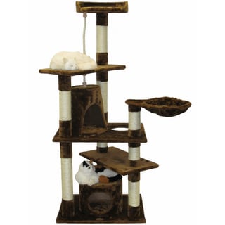 Go Pet Club Cat Condo 67 Inch Brown Go Pet Club Huge Gym Cat Tree