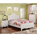 Young Olivia White Solid Wood 3-Piece Bedroom Set