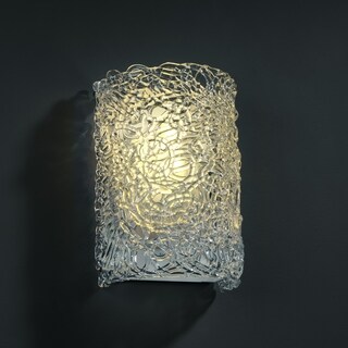 Curved Polished Finials Chrome 2-light Wall Sconce