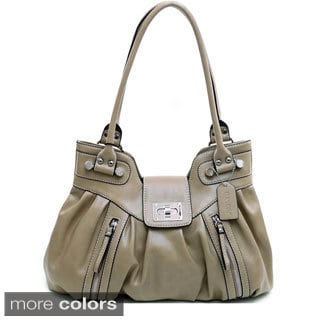 Dasein Women's Zipper Accented Shoulder Bag