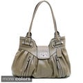 Dasein Women's Zipper Accented Shoulder Bag