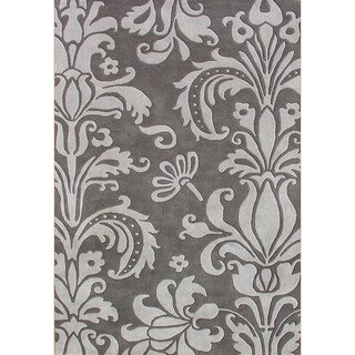 Handmade Sabrina Grey Wool Rug (9' x 12')