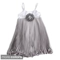 Paulinie Girls Sleeveless Pleated Fancy Dress