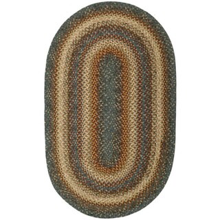 Havasu Beige Cotton Braided Oval Rug (1'8 x 2'6)