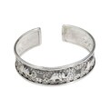 Parading Elephant Thai Karen Silver Handmade Cuff (Thailand)
