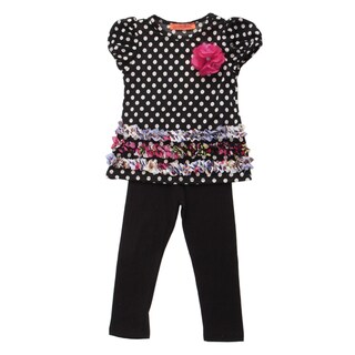 Funkyberry Girls' Chiffon Tunic and Legging Set