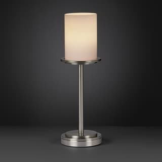 Flat Rim Opal Cylinder Brushed Nickel 1-light Table Lamp