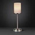 Flat Rim Opal Cylinder Brushed Nickel 1-light Table Lamp