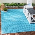 Thom Filicia Hand-woven Indoor/ Outdoor Summer/ Blue Rug (2' x 12')